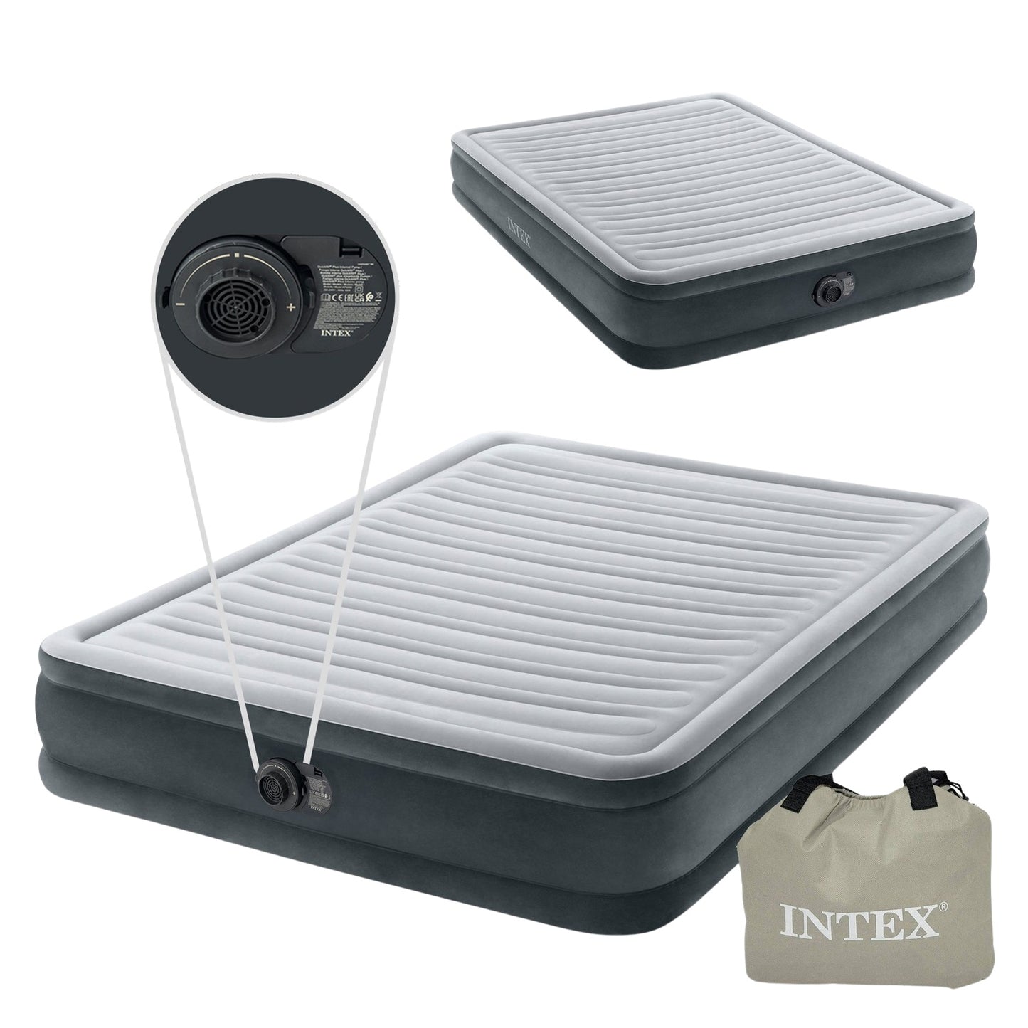 Inflatable mattress 203x152cm with pump Intex 67770