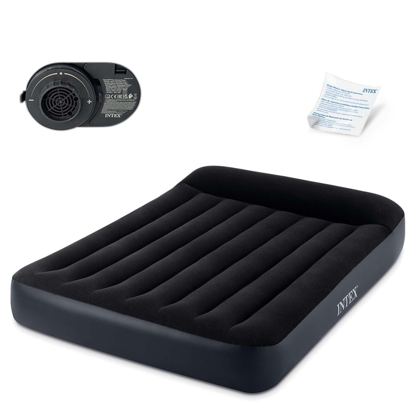 Inflatable mattress 203x152x25 cm with built-in electric pump INTEX 64150