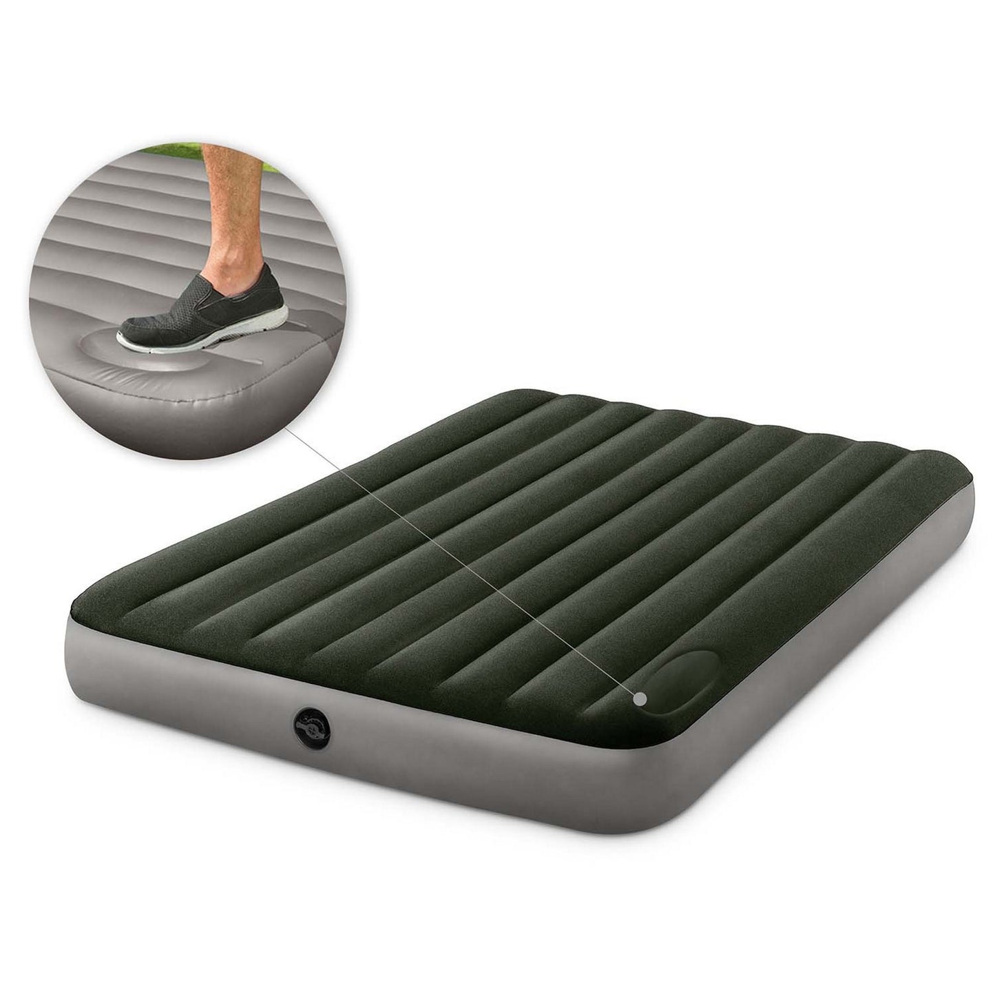 Inflatable mattress 203x152x25 cm with built-in foot pump INTEX 64763