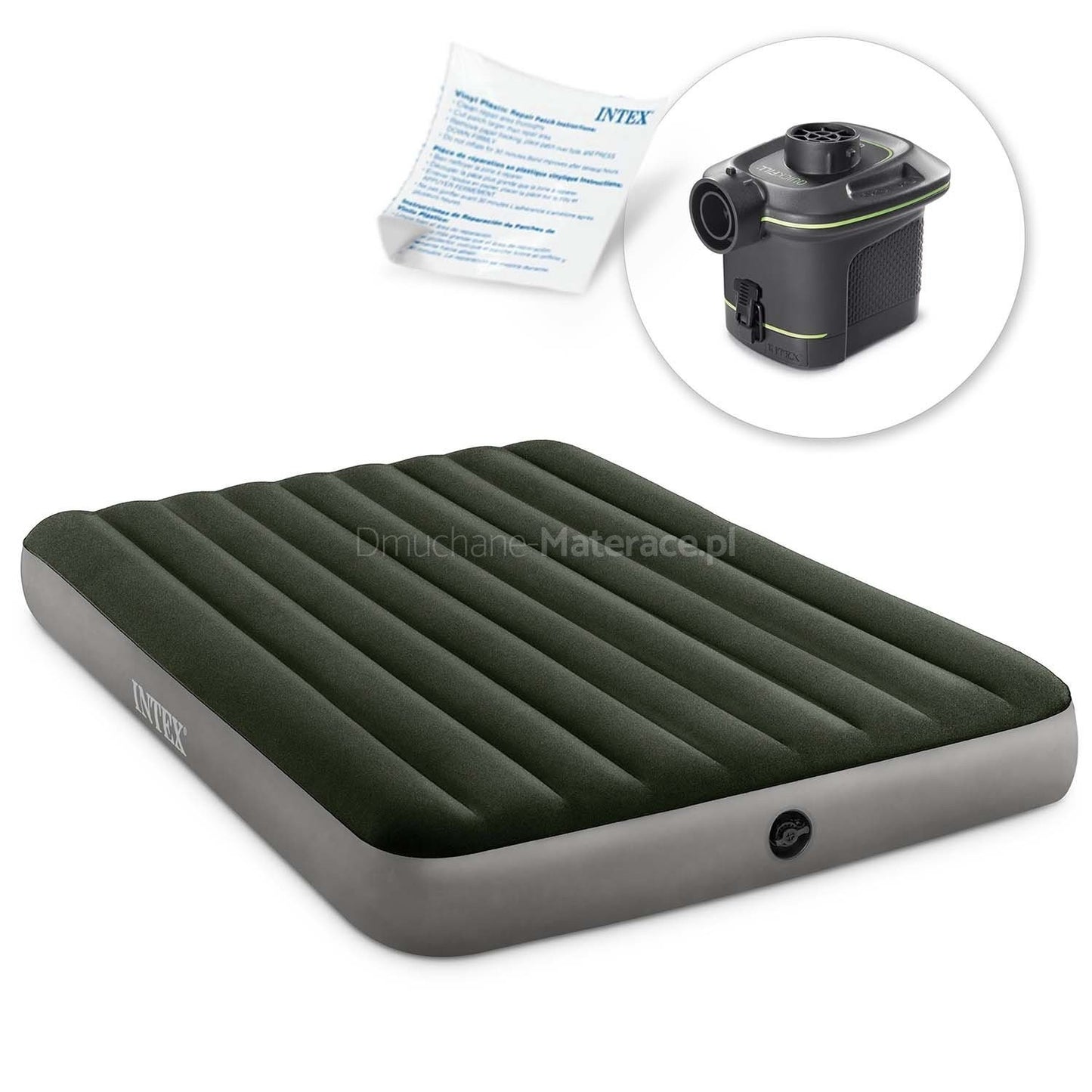 Inflatable mattress 203x152x25 cm with electric pump INTEX 64779