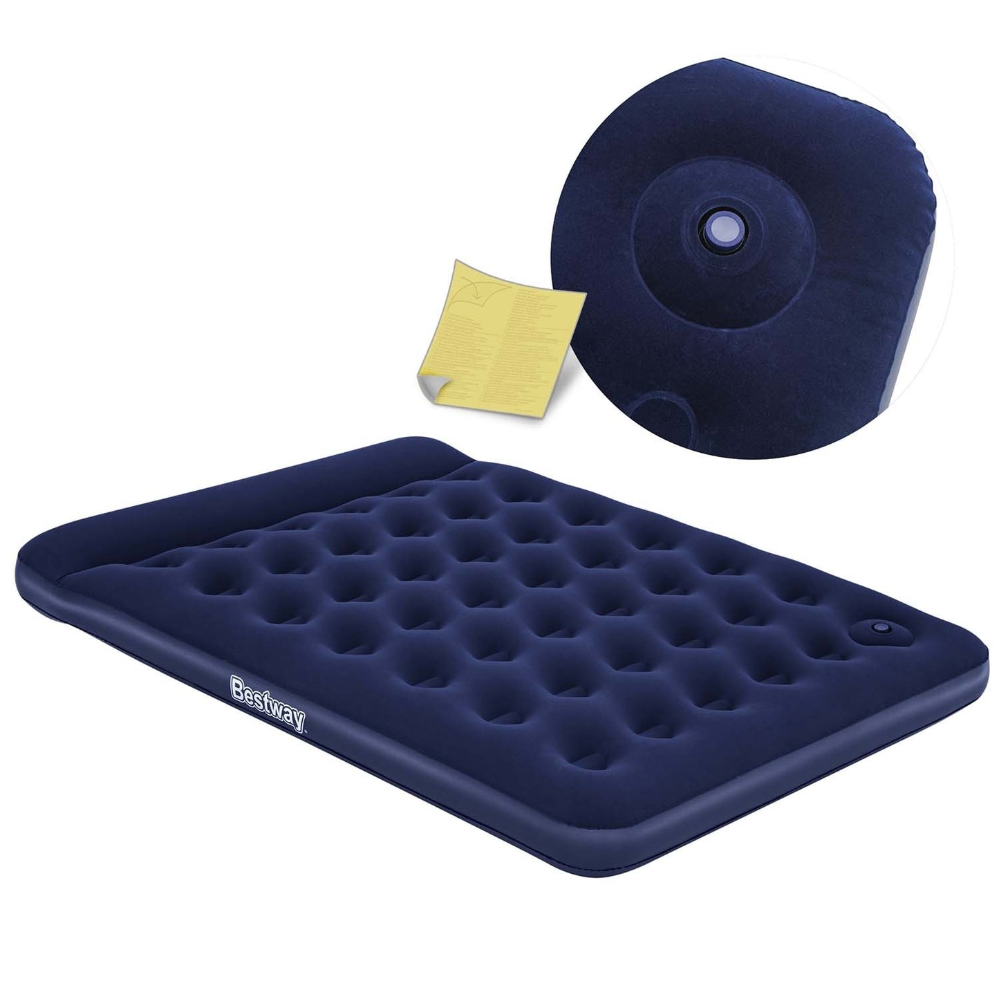Inflatable mattress 203x152x28 cm with built-in foot pump Bestway 67226
