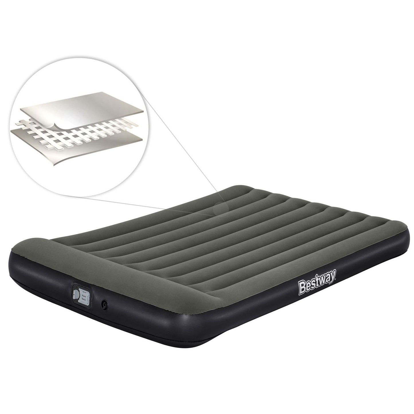 Inflatable mattress 203x152x30 cm with built-in electric pump Bestway 67930