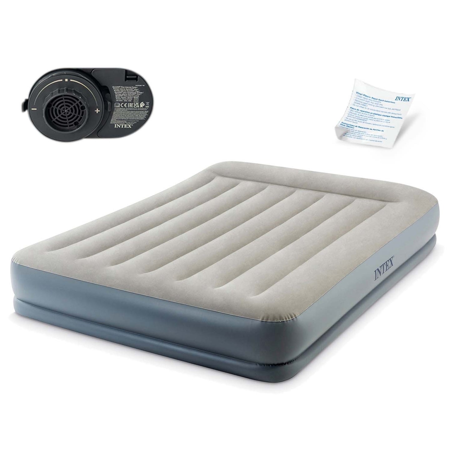 Inflatable mattress 203x152x30 cm with built-in electric pump INTEX 64118