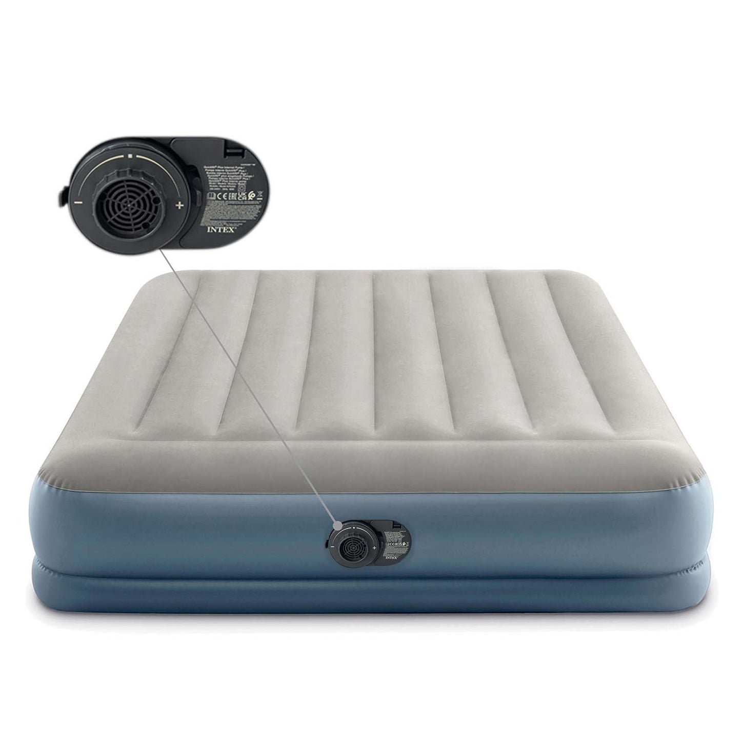 Inflatable mattress 203x152x30 cm with built-in electric pump INTEX 64118