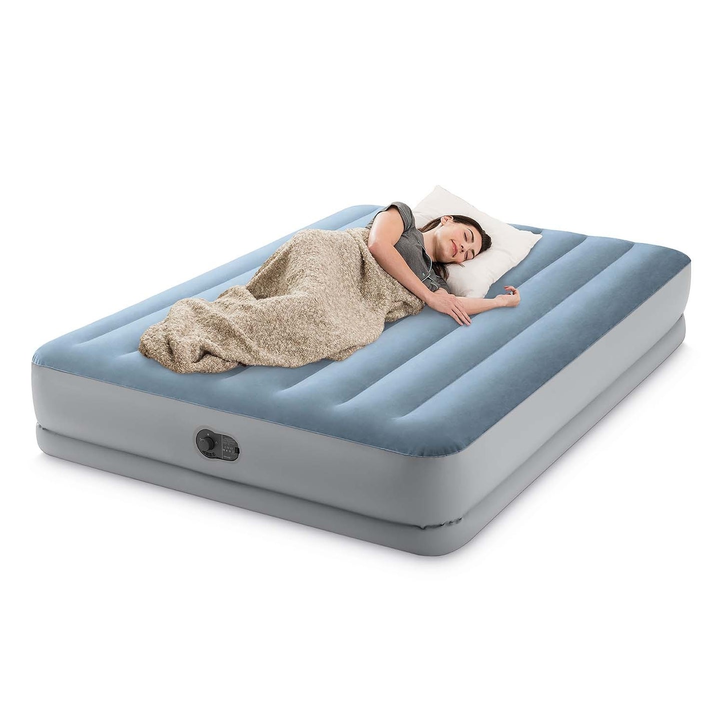 Inflatable mattress 203x152x36 cm with built-in electric pump INTEX 64159