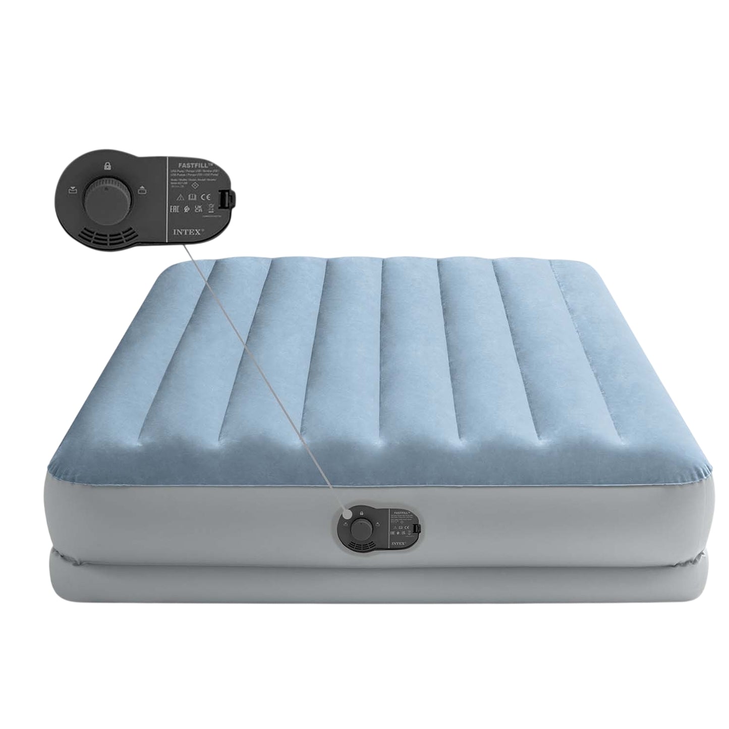 Inflatable mattress 203x152x36 cm with built-in electric pump INTEX 64159