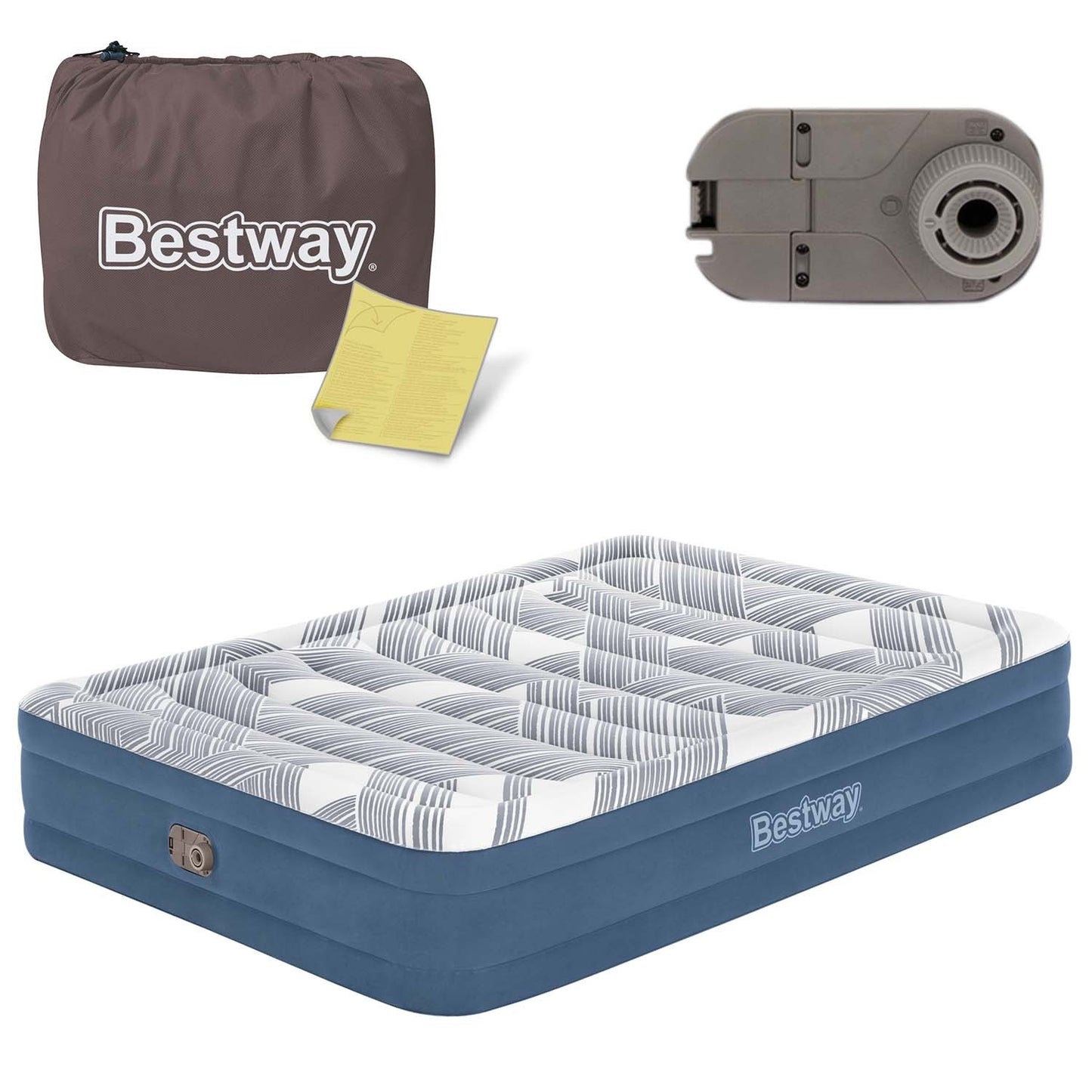 Inflatable mattress 203x152x36 cm with built-in pump Bestway 6712Y