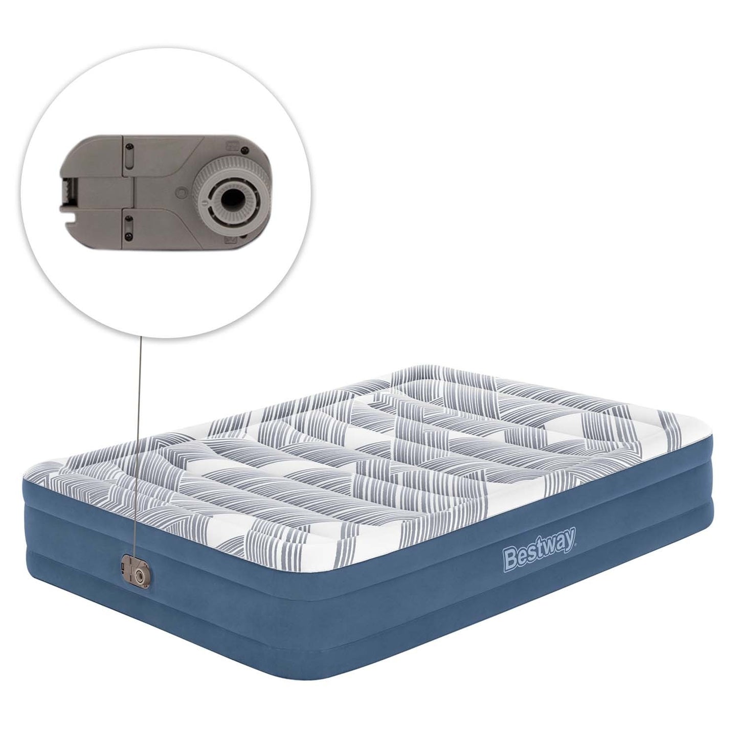Inflatable mattress 203x152x36 cm with built-in pump Bestway 6712Y