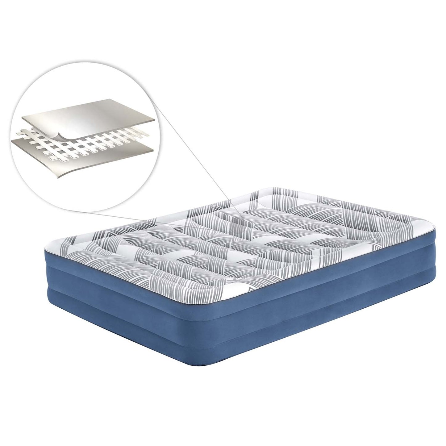 Inflatable mattress 203x152x36 cm with built-in pump Bestway 6712Y