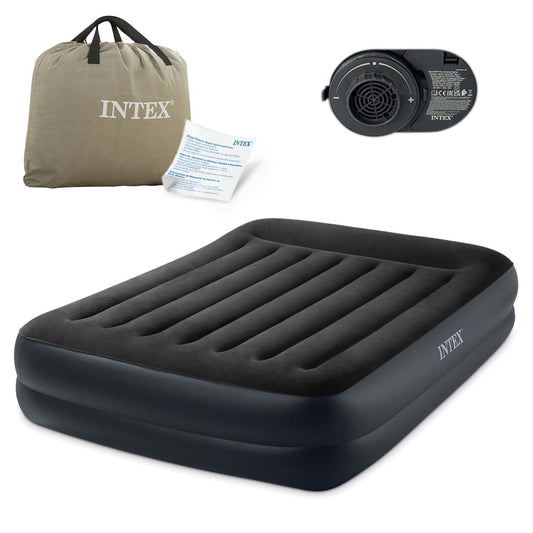 Inflatable mattress 203x152x42 cm with built-in electric pump INTEX 64124