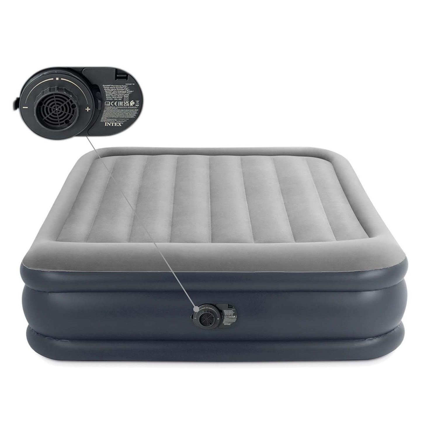 Inflatable mattress 203x152x42 cm with built-in electric pump INTEX 64136ND