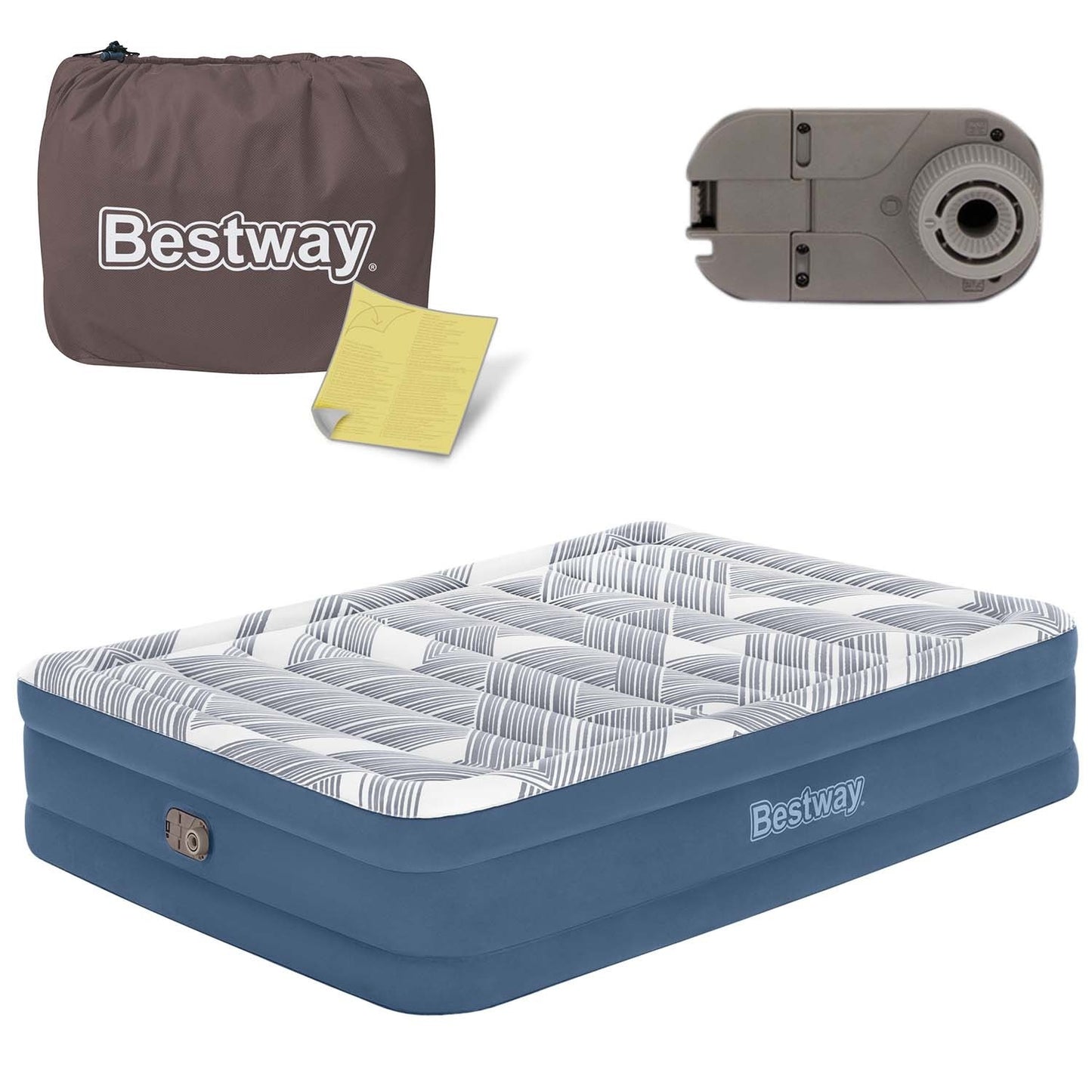 Inflatable mattress 203x152x46 cm with built-in electric pump Bestway 6713C