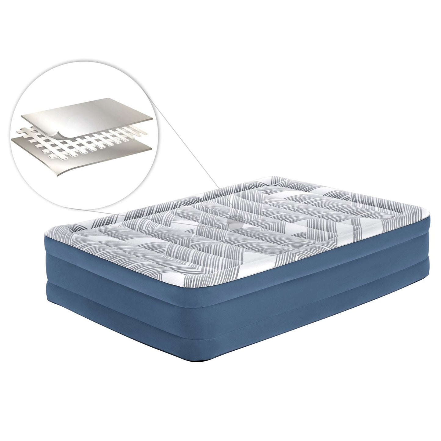 Inflatable mattress 203x152x46 cm with built-in electric pump Bestway 6713C