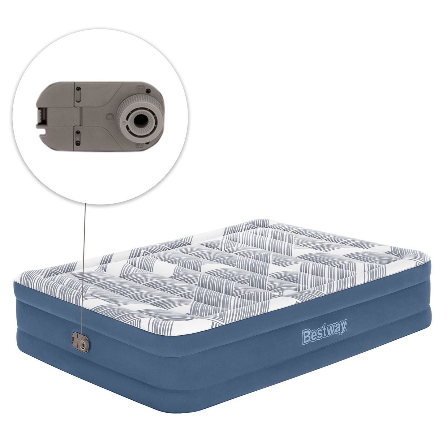 Inflatable mattress 203x152x46 cm with built-in electric pump Bestway 6713C