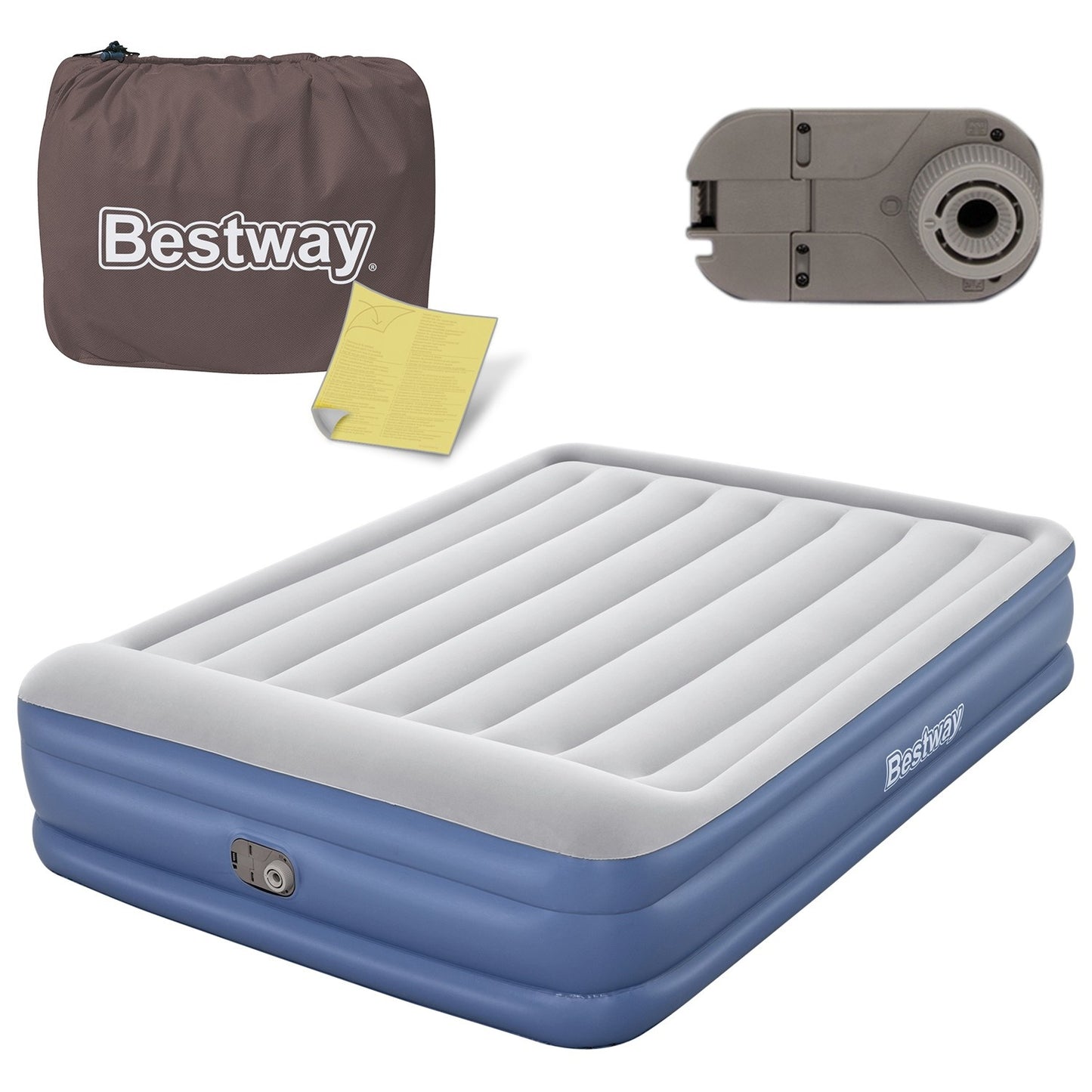 Inflatable mattress 203x152x46 cm with built-in electric pump Bestway 67630