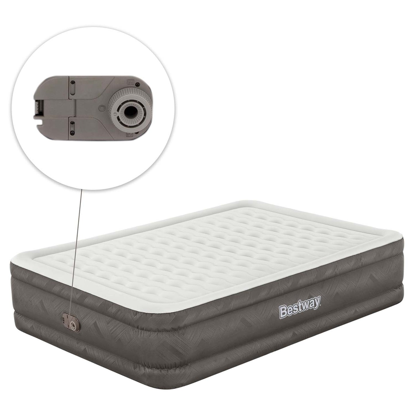 Inflatable mattress 203x152x46 cm with built-in electric pump Bestway 69050