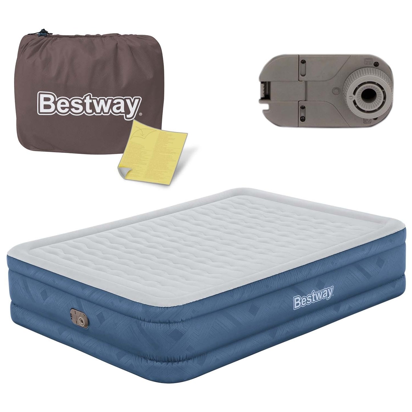 Inflatable mattress 203x152x46 cm with built-in electric pump Bestway 69075