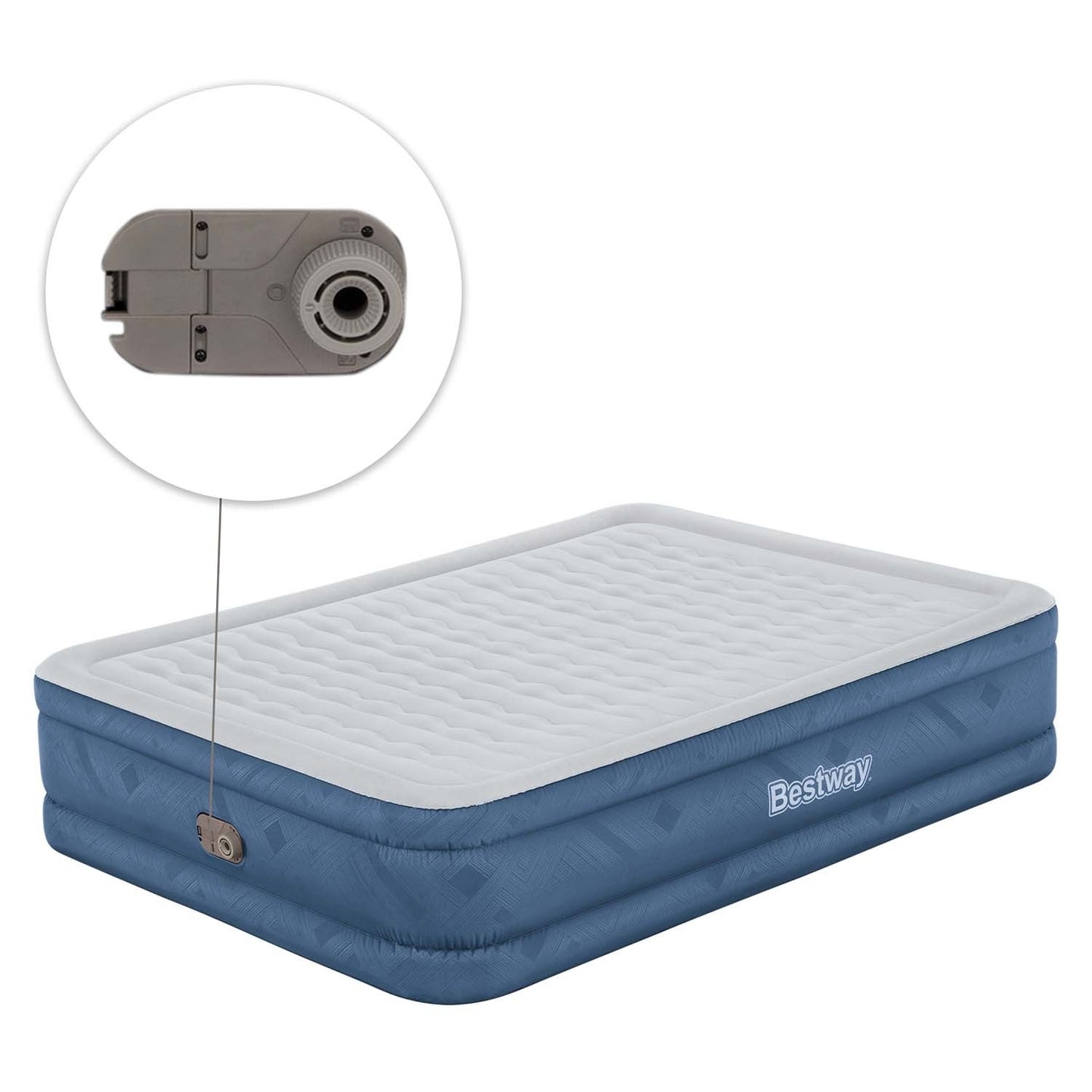 Inflatable mattress 203x152x46 cm with built-in electric pump Bestway 69075