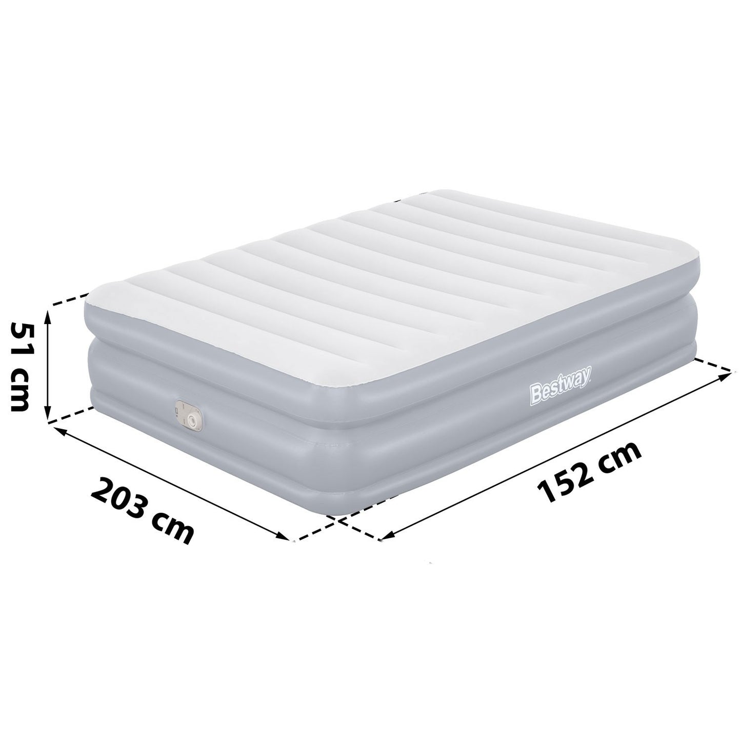 Inflatable mattress 203x152x51 cm with built-in electric pump Bestway 67925