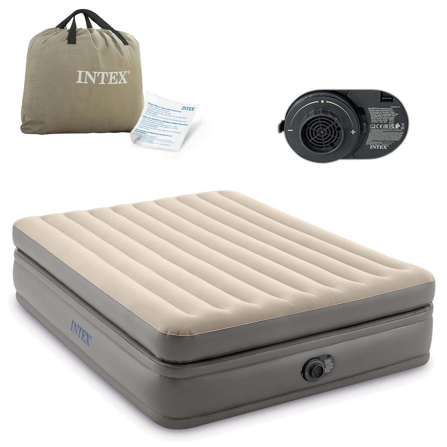 Inflatable mattress 203x152x51 cm with built-in electric pump INTEX 64164ND
