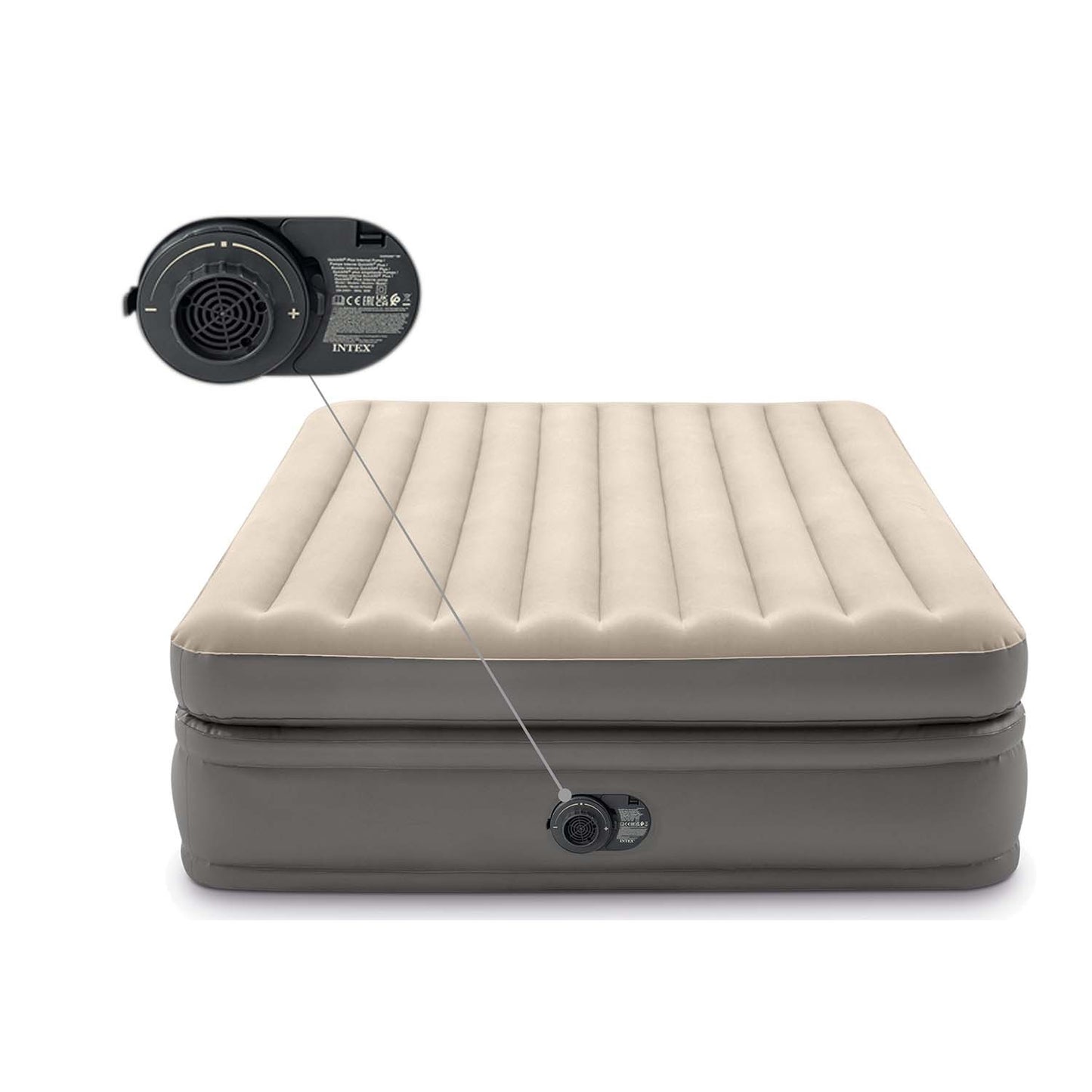 Inflatable mattress 203x152x51 cm with built-in electric pump INTEX 64164ND