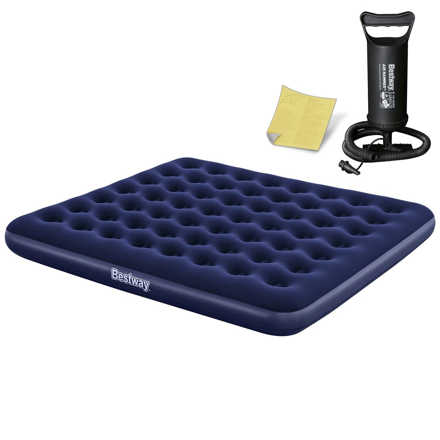 Inflatable mattress 203x183x22 cm with piston pump Bestway 67004