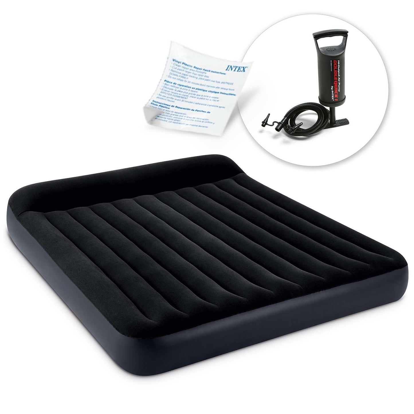 Inflatable mattress 203x183x25 cm with INTEX 64144 piston pump