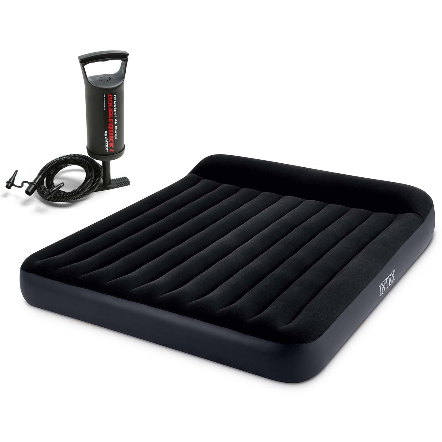 Inflatable mattress 203x183x25 cm with INTEX 64144 piston pump