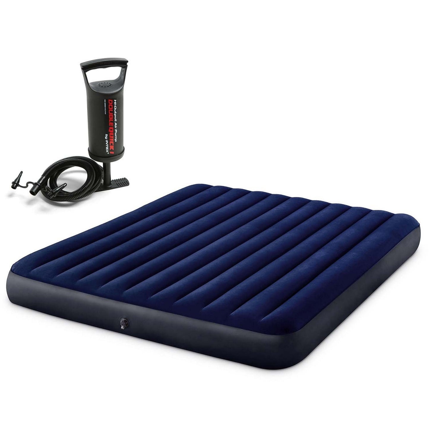 Inflatable mattress 203x183x25 cm with INTEX 64755 piston pump