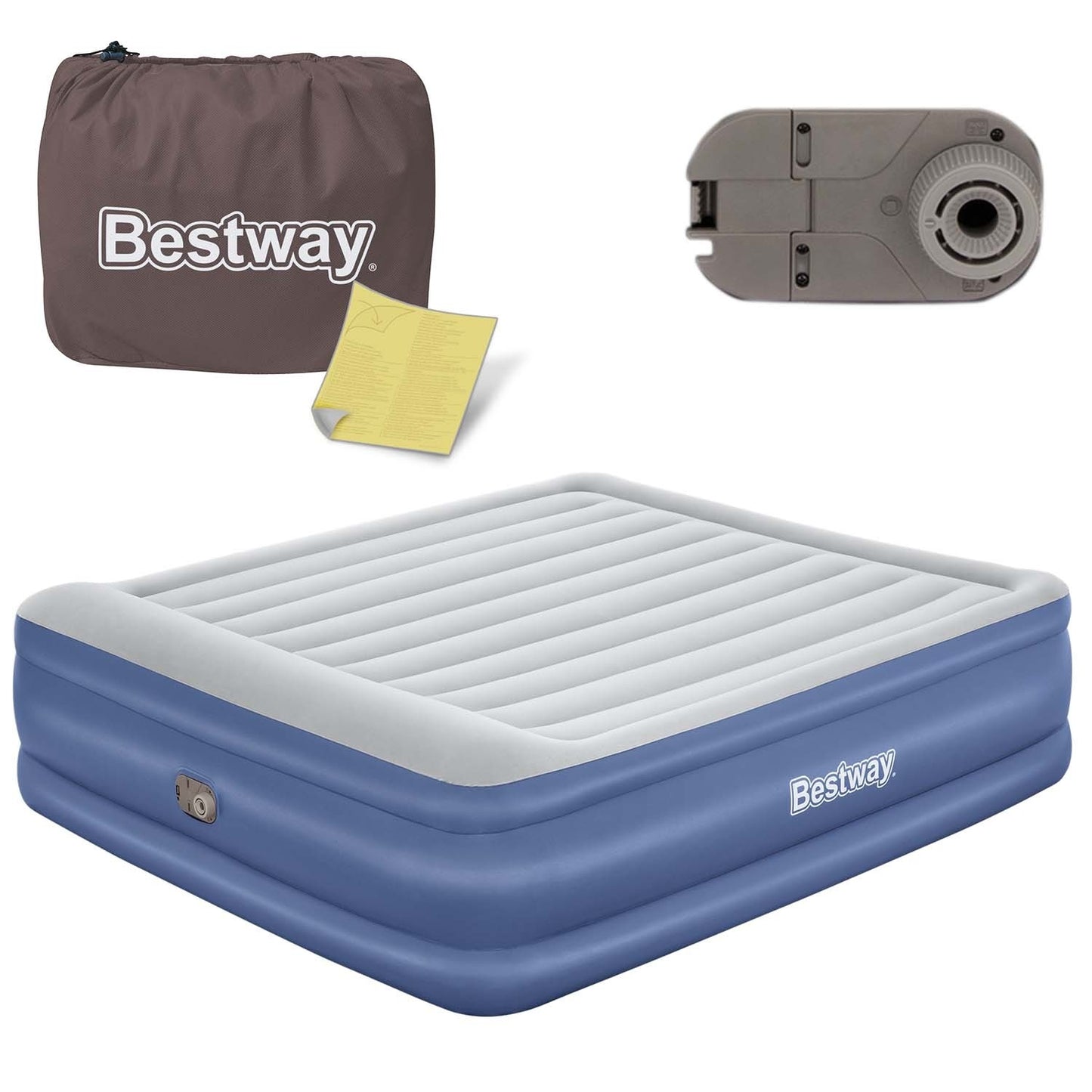 Inflatable mattress 203 x 193 x 56 cm with a built-in electric pump Bestway 67692