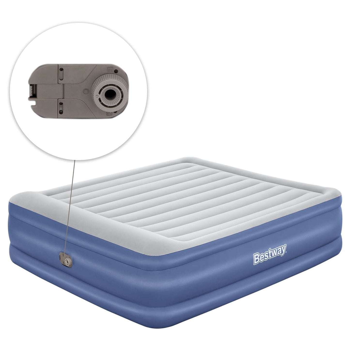 Inflatable mattress 203 x 193 x 56 cm with a built-in electric pump Bestway 67692