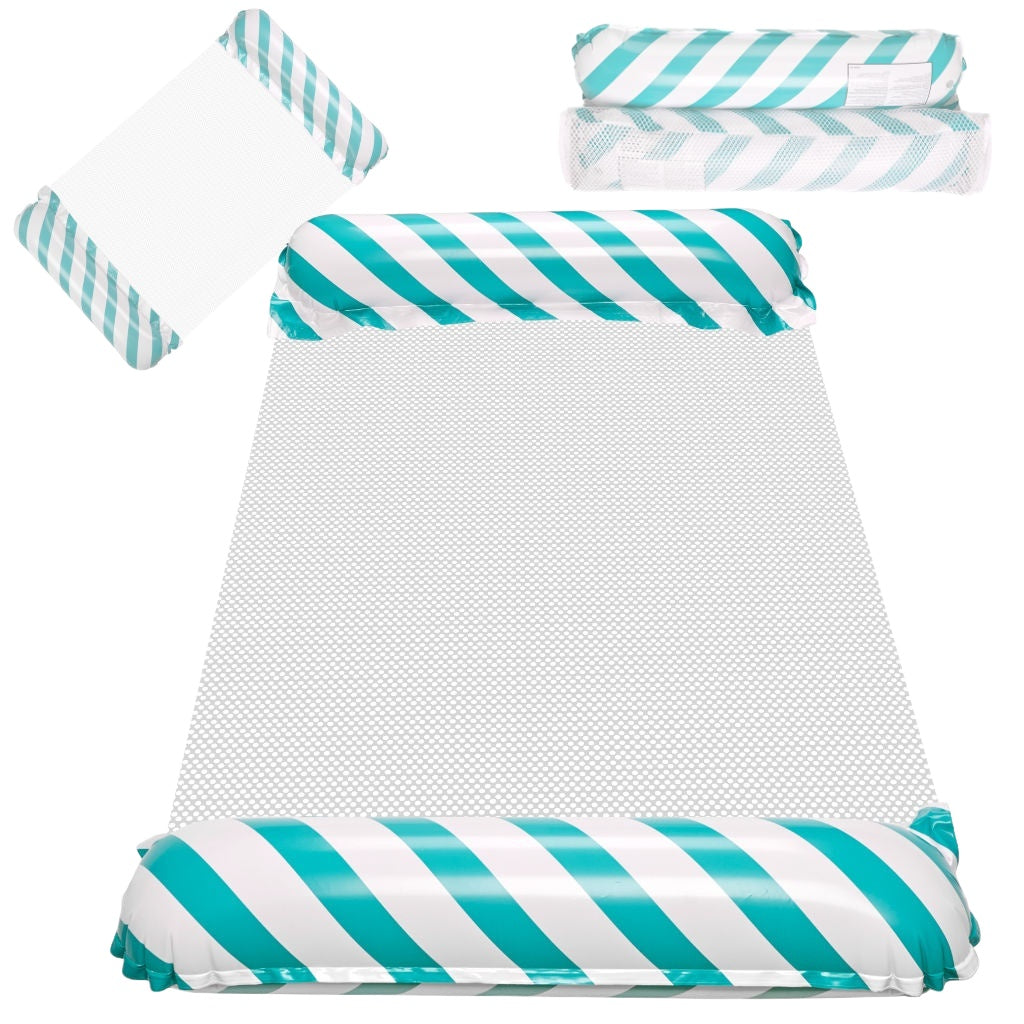 Inflatable mattress swimming chair blue