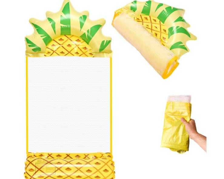 Inflatable mattress swimming chair pineapple