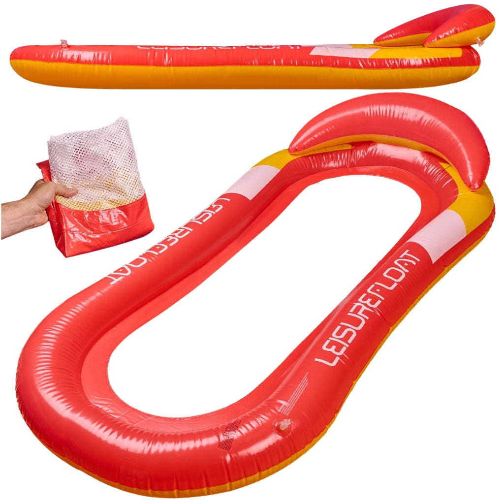 Inflatable mattress swimming chair red