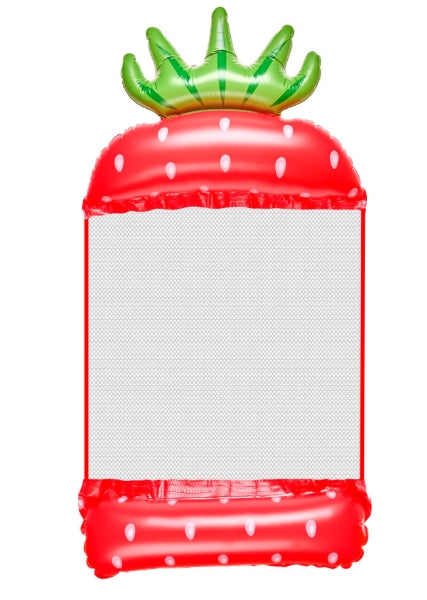 Inflatable mattress swimming chair strawberry
