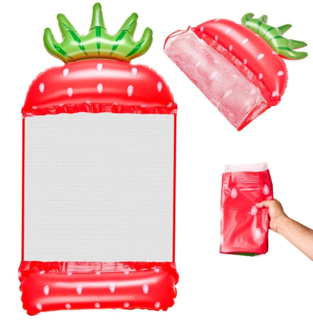 Inflatable mattress swimming chair strawberry