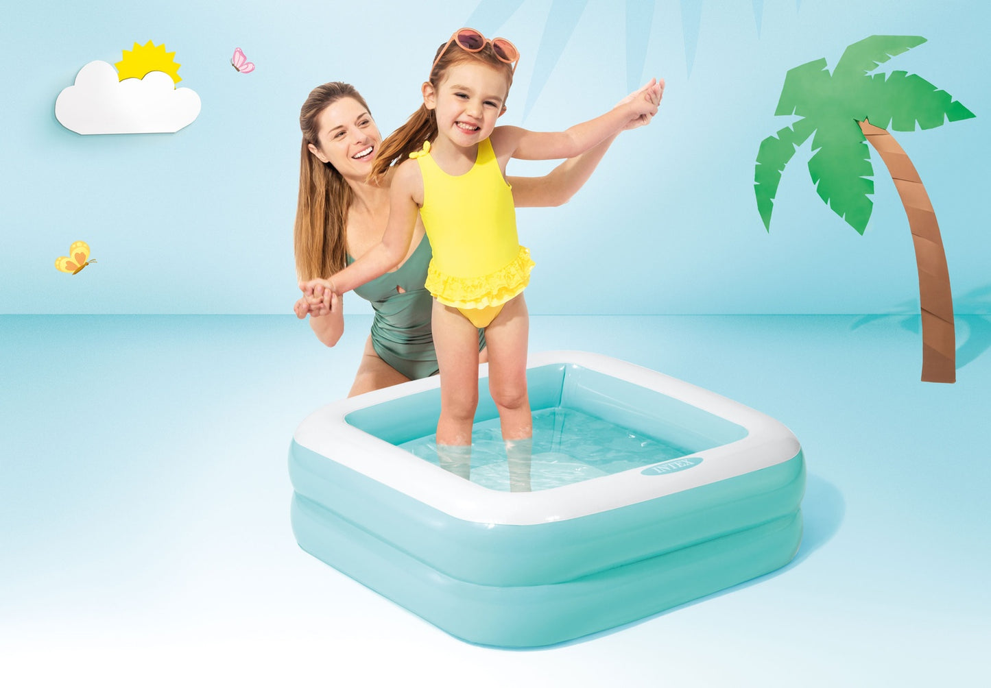 Inflatable paddling pool for children 57100 Blue - INTEX