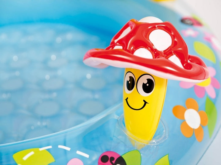 Inflatable paddling pool for children, toadstool roof, Intex 57114