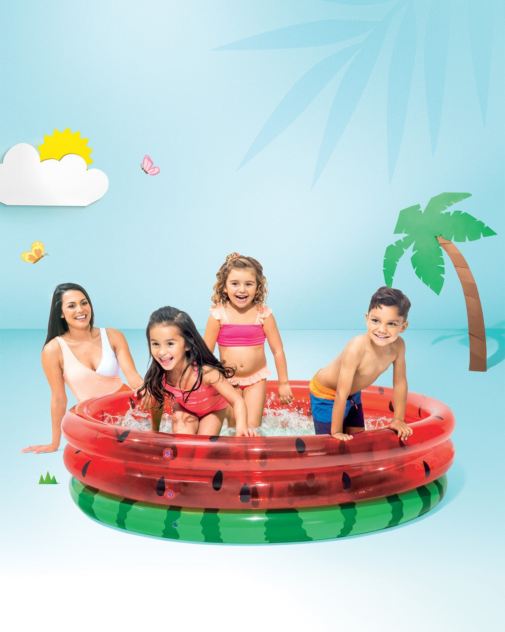 Inflatable paddling pool for children watermelon INTEX 58448