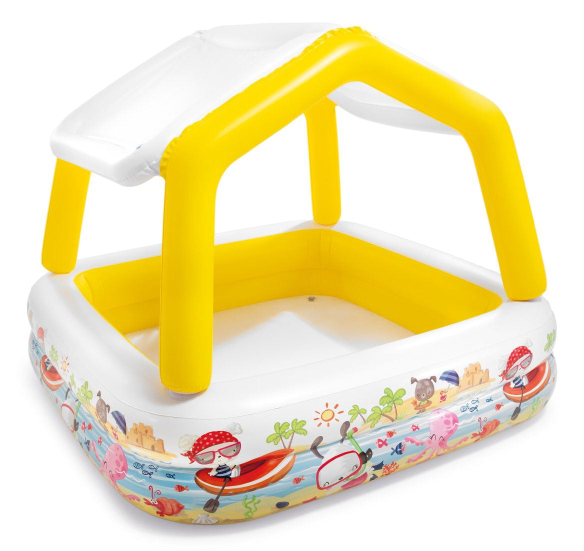 Inflatable paddling pool with a roof for children INTEX 57470
