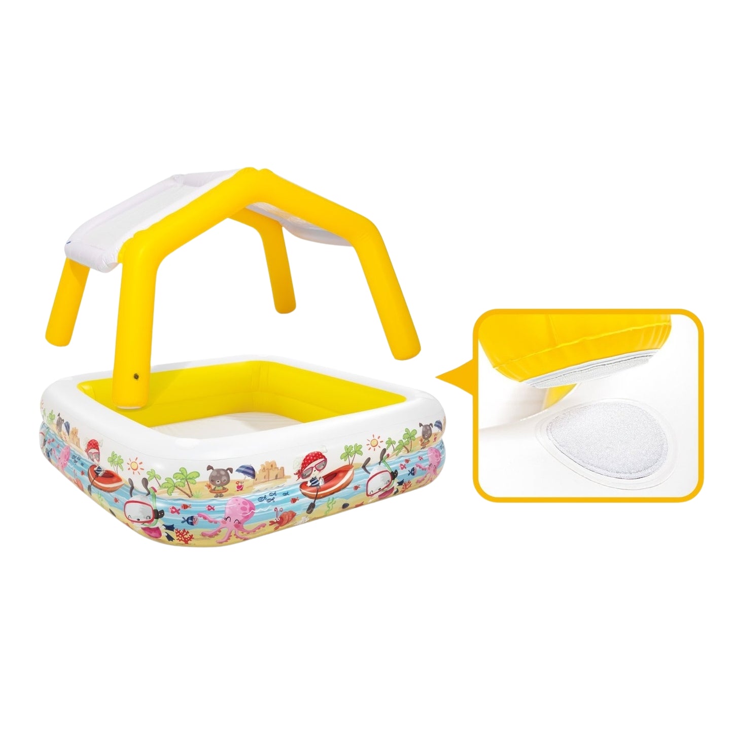 Inflatable paddling pool with a roof for children INTEX 57470