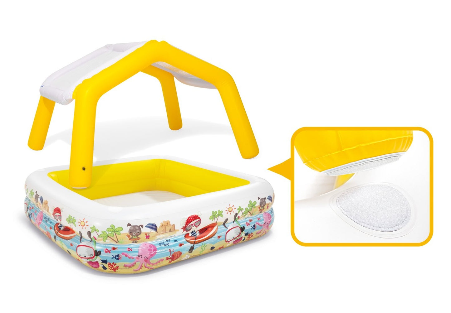 Inflatable paddling pool with a roof for children INTEX 57470