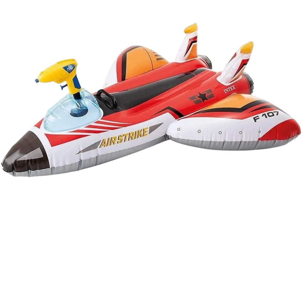 Inflatable plane with a water gun, red INTEX 57536