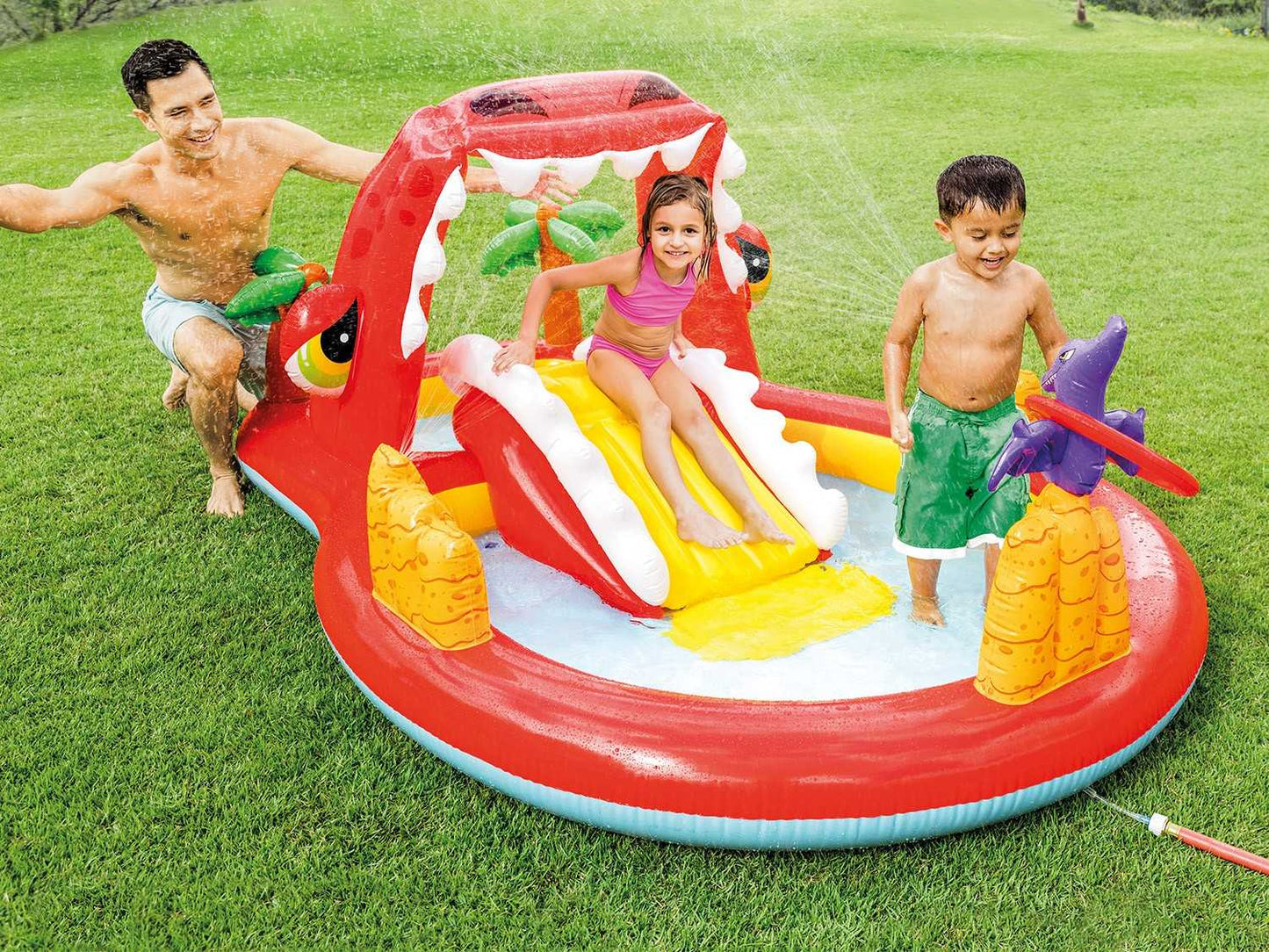 Inflatable playground Dino Dinosaur with slide 259 x 165 x 107 cm INTEX 57160