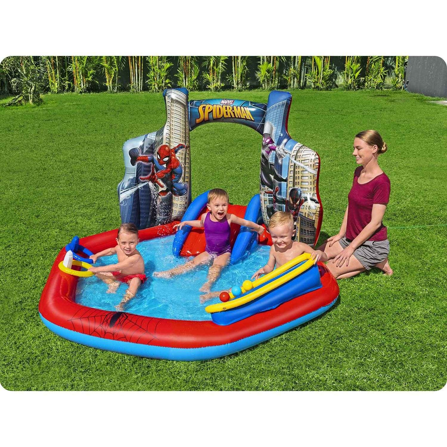 Inflatable playground Spider-Man 211 x 206 x 127 cm Bestway 98793