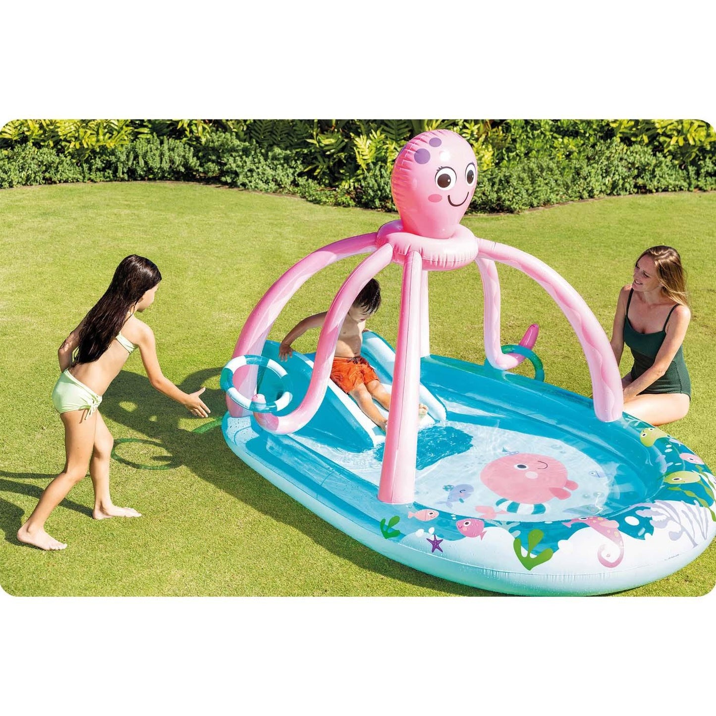 Inflatable playground with cheerful octopus INTEX 56138