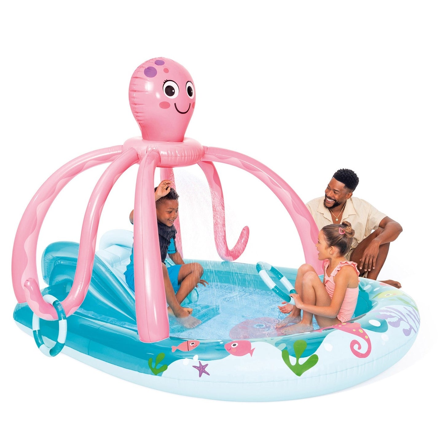 Inflatable playground with cheerful octopus INTEX 56138
