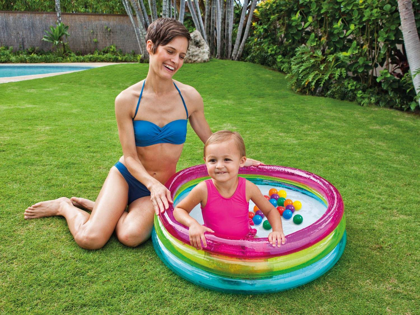 Inflatable playpen with balls 86 x 25 cm INTEX 48674