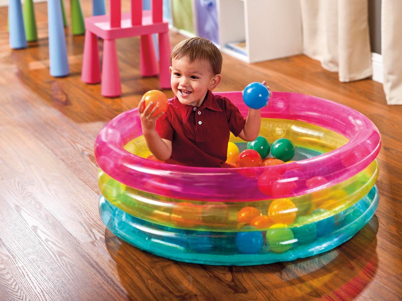 Inflatable playpen with balls 86 x 25 cm INTEX 48674