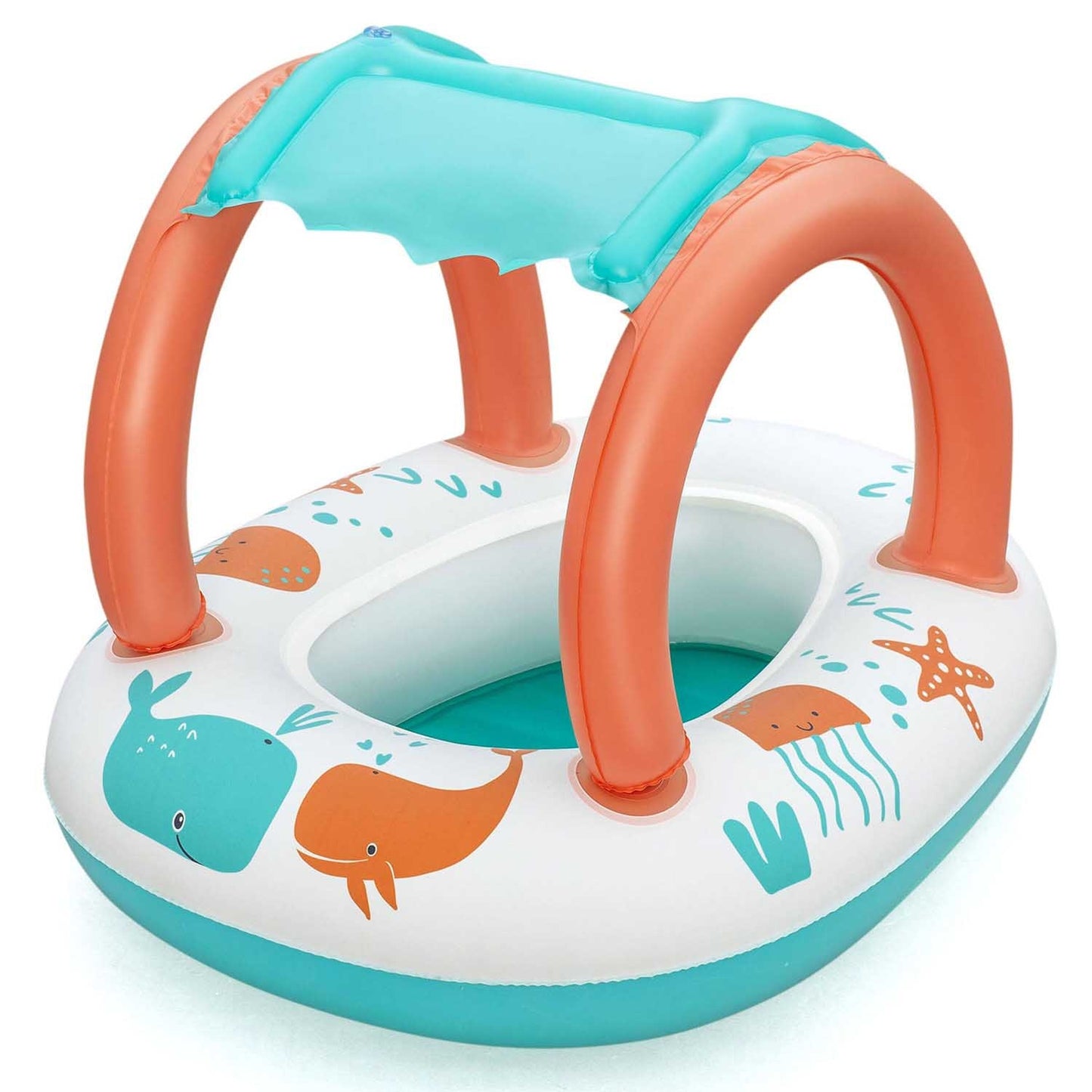 Inflatable pontoon for children with a roof for swimming Bestway